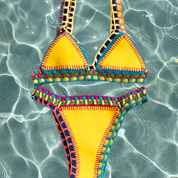 Bikini Ibiza jaune ( HAUT+ BAS )